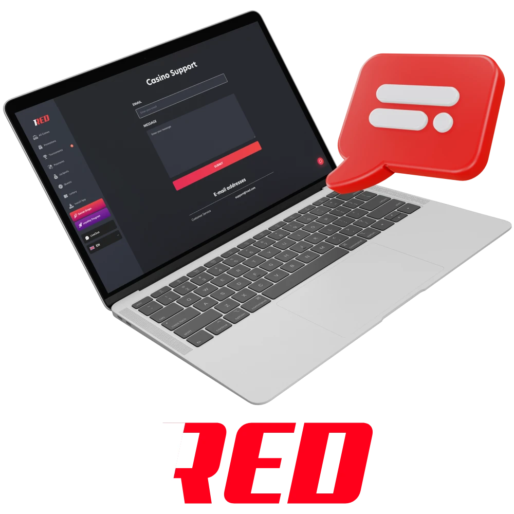 1Red Casino contacts will help users to quickly connect with a company representative.